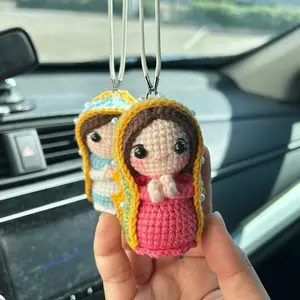 Crocheted Rosary Our Lady Of Guadalupe Car Hanging charms