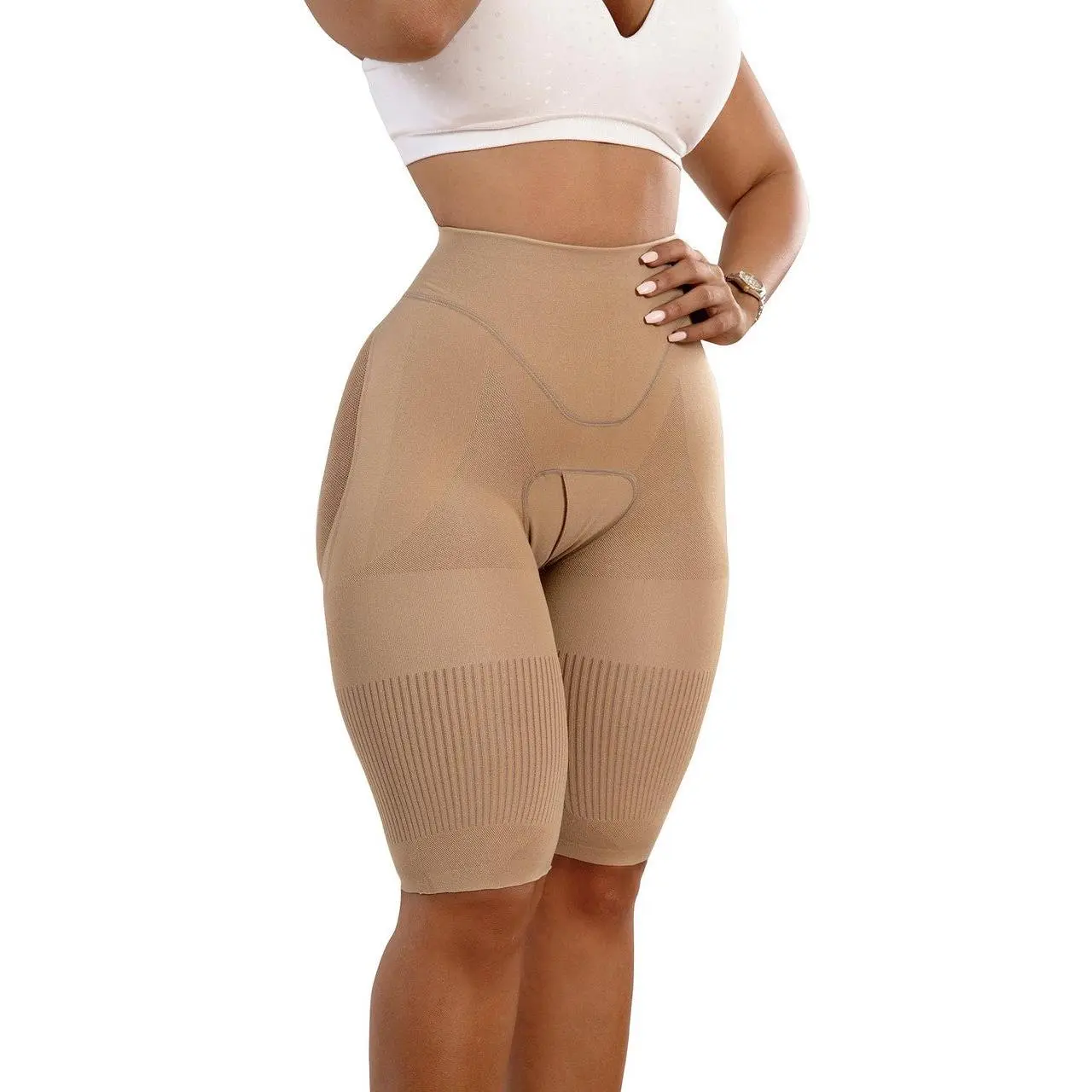 Happy Butt No.7 Low Waist  Above Knee Double Tummy Layer