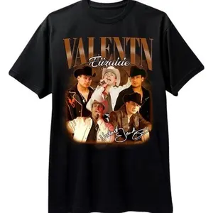 Mexican Corridos Singer Valentin Elizalde T-ShirtTshirt Shortsleeve Menswear