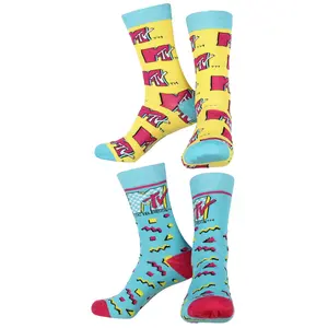 MTV Music Television Logo Unisex 2 Pack Crew Socks
