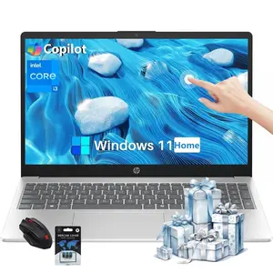 HP 15.6" Touchscreen Laptop | Up to 32GB RAM, 512GB SSD, Win 11 Home, 13th Gen i3, Copilot AI, Wi‑Fi 6, Bundle Accessory,Suit for Business&Student