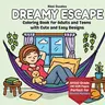 Dreamy Escape Unisex Adult Coloring Book - 80 Dreamy Scenes, 8.5x8.5", Premium Quality, 140gsm Smooth Pages, Vibrant Bold Easy Art, Artist-Grade Crisp Print, Marker-Safe, Relaxation Guide, Enhanced Experience