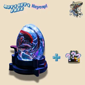 Lamp Custom Resin, Xeno.Morph Egg Lamp, Table Lamp, Bedside Lamp Wood, Nightstand Lamp, Handmade Gift, Birthday Gift, Personalized Gift