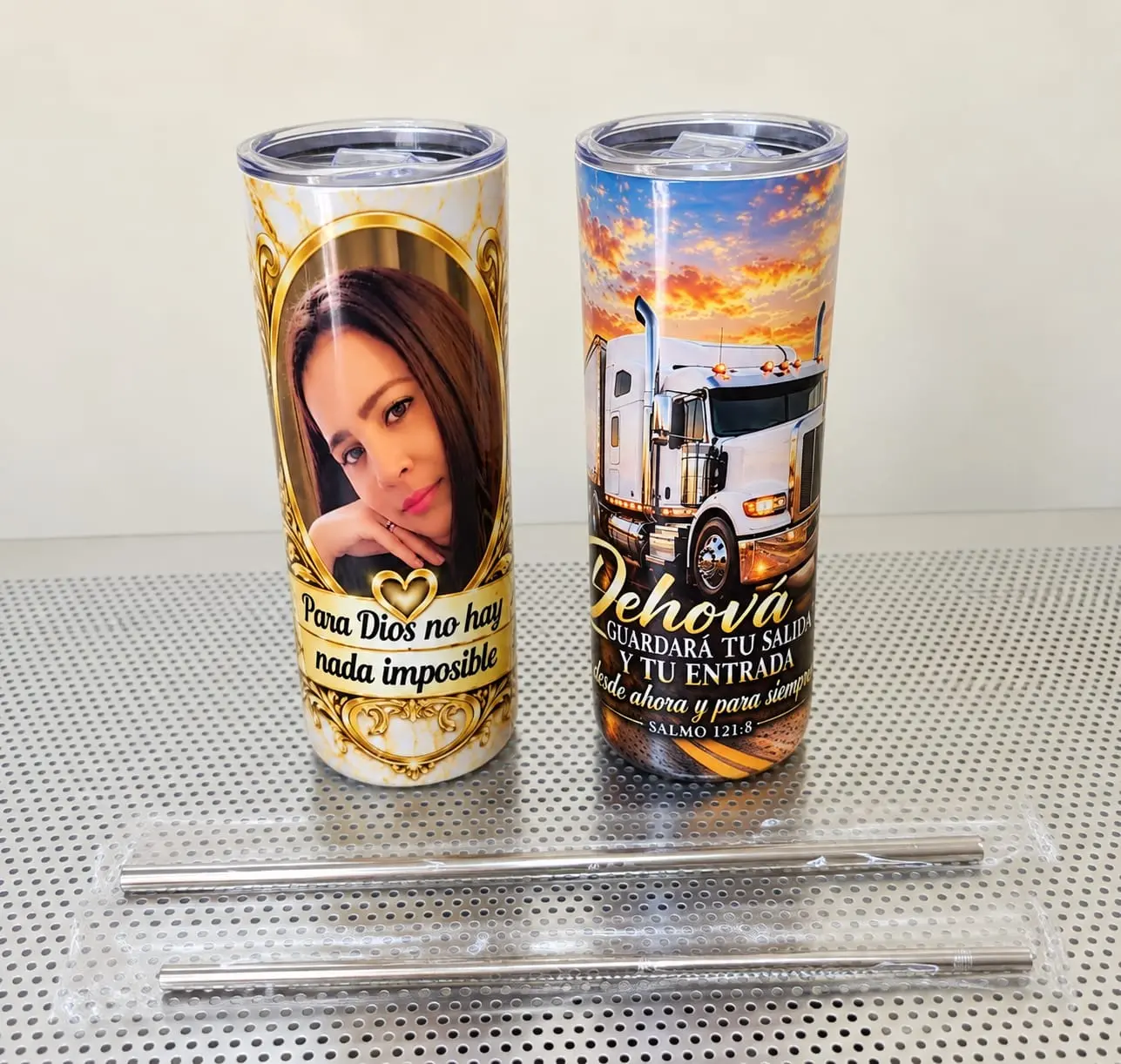 20 oz Personalized Stainless Steel Tumbler with Photo or Custom Design – Sublimation