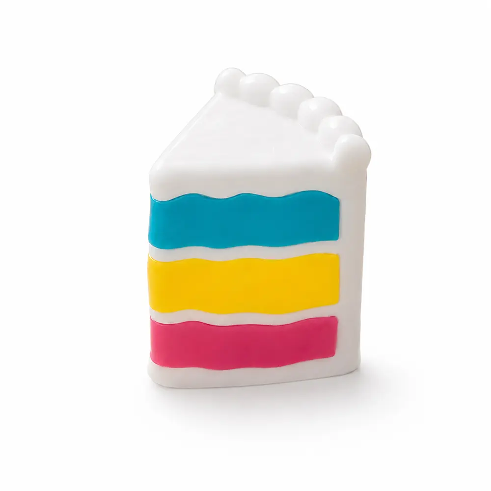 Peace O’ Cake Squishy Toy – Cute Rainbow Layer Cake Squeeze Fidget Toy, Soft Sensory Stress Relief Gift for Kids & Adults