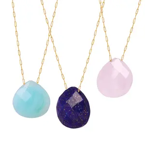 Elisa Pendant Necklace for Women Hexagon Heart, Fashion Jewelry, 18k Gold-Plated