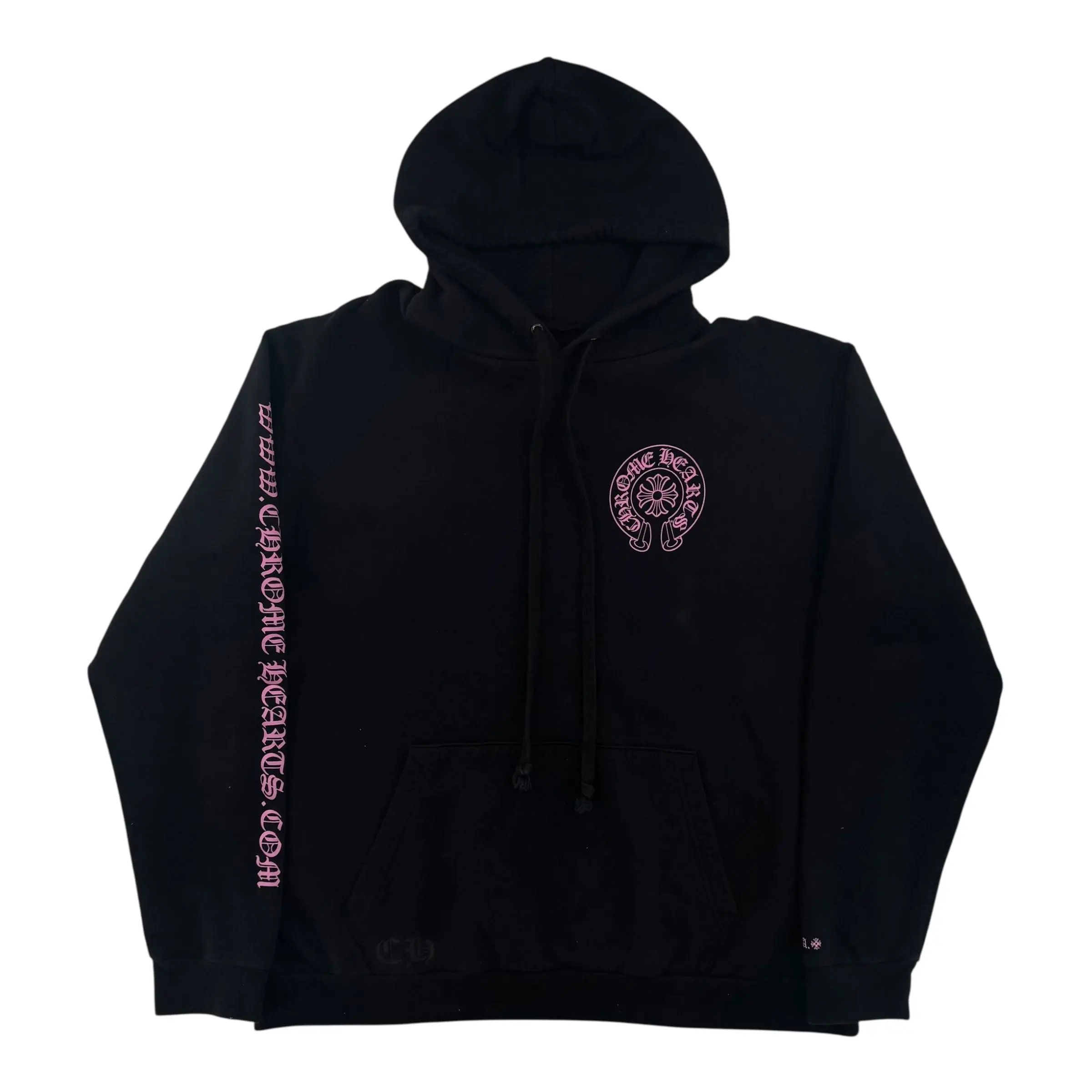 Chrome Hearts Online Exclusive Horse Shoe Hoodie Black/Pink - Lightly Worn