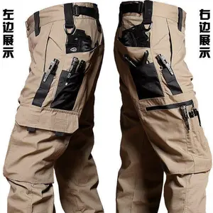 Outdoor tactical wear-resistant function waterproof work pants, long pants with multiple pockets, spring autumn new styles for men and