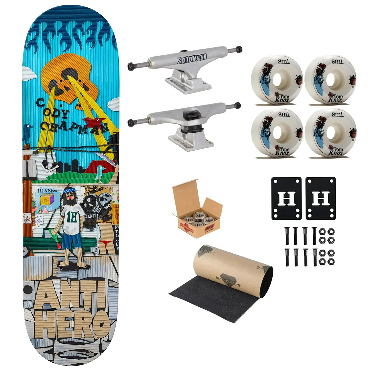 Anti Hero Premium Complete Skateboard Chapman Kenji Goto 8.75" Ft. Independent/SML