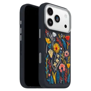 OtterBox Symmetry Cactus Leather Embroidery MagSafe Case for Apple iPhone 17 Pro - Enchanted Garden