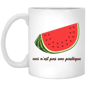 Ceci N'est Pas Une Pasteque Funny Mug, This is a Watermelon Mug, Funny Watermelon Coffee Mug, Watermelon Mug, Love Watermelon Gift Mug