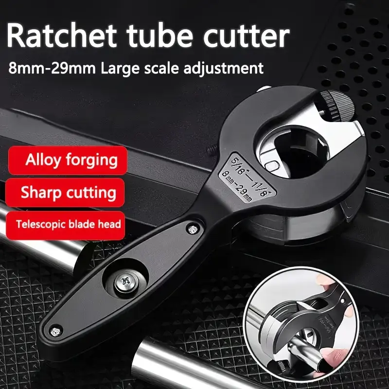 Wrench, interchangeable blade pvc pipe ratchet cutter, large bearing type ppr water pipe cutter ratchet cutter steel