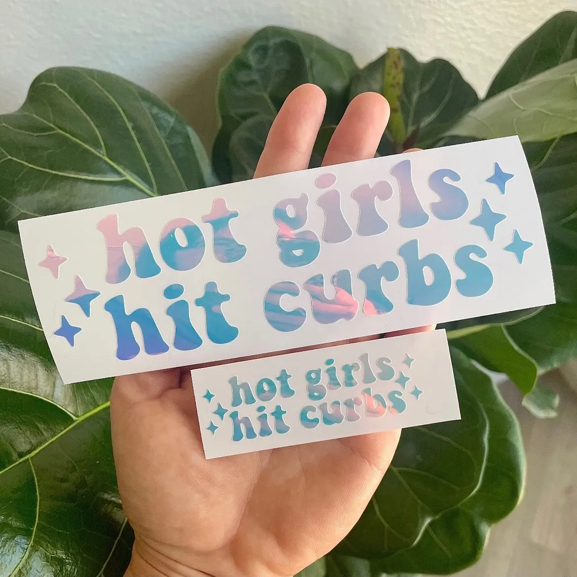 hot girls hit curbs bumper sticker