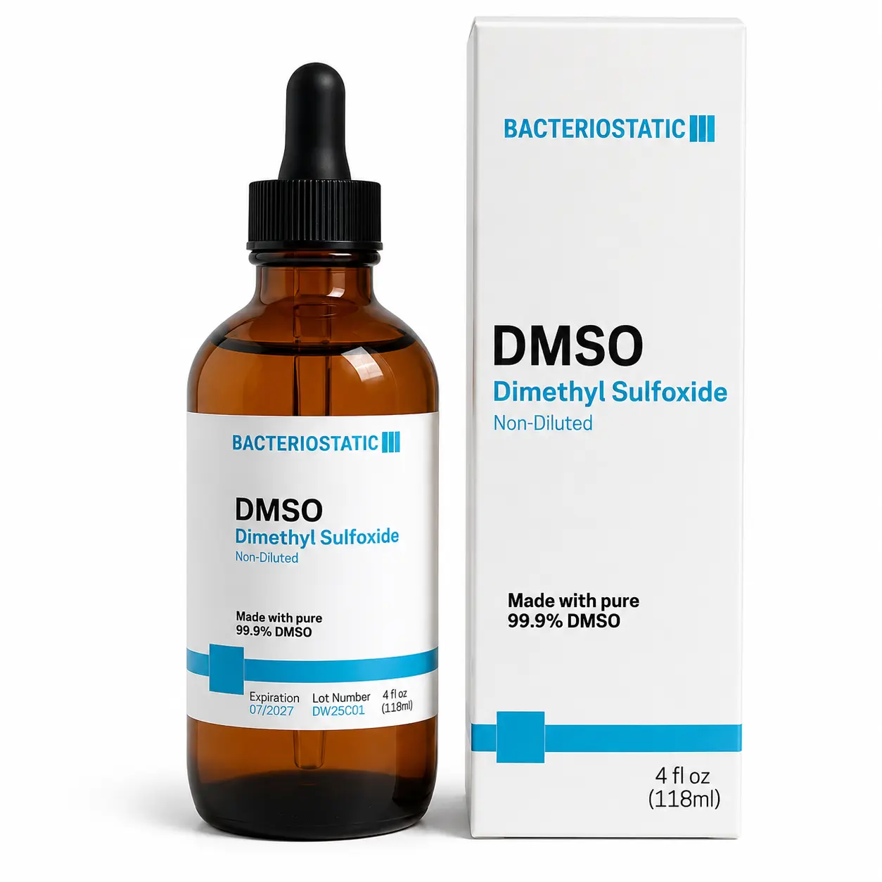 Purified DMSO 4 fl oz -Distilled Dimethyl Sulfoxide | Pharmaceutical-Grade Purity | Amber Glass Protection| Trusted by Labs & Professionals Nationwide  Healthcare Accuracy