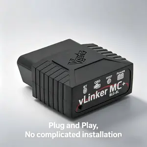 Vgate vLinker MC+ Bluetooth OBD2 OBD Scanner - Compact Car Diagnostic Scan Tool, Protocol-Rich, Data Buffer-Equipped, Compatible with iOS, Android, Windows