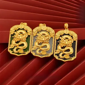 Trendy Hip-Hop Dragon Brand Pendant Inlaid Gemstone Pixiu Necklace Pendant Jewelry Holiday Gift Daily Gift Unique Design High-Quality Jewelry rich staccs jewelry g shock valentines gifts for gf free shipping only gifts for women men's valentine's gifts