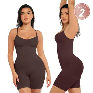 FeelinGirl  2-Piece  Shapewear for Women Butt Lifter Bodysuit Tummy Control Seamless Shapewear   set  Womenswear Basic ONLY LIVE Spandex Hip