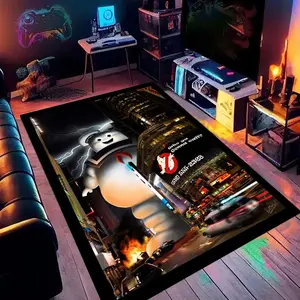 Ghostbusters 05 Animated Print Carpet, Home Living Room, Bedroom, Office Chair Under Carpet, Gift for Family and Friends, Christmas Decorative Carpet