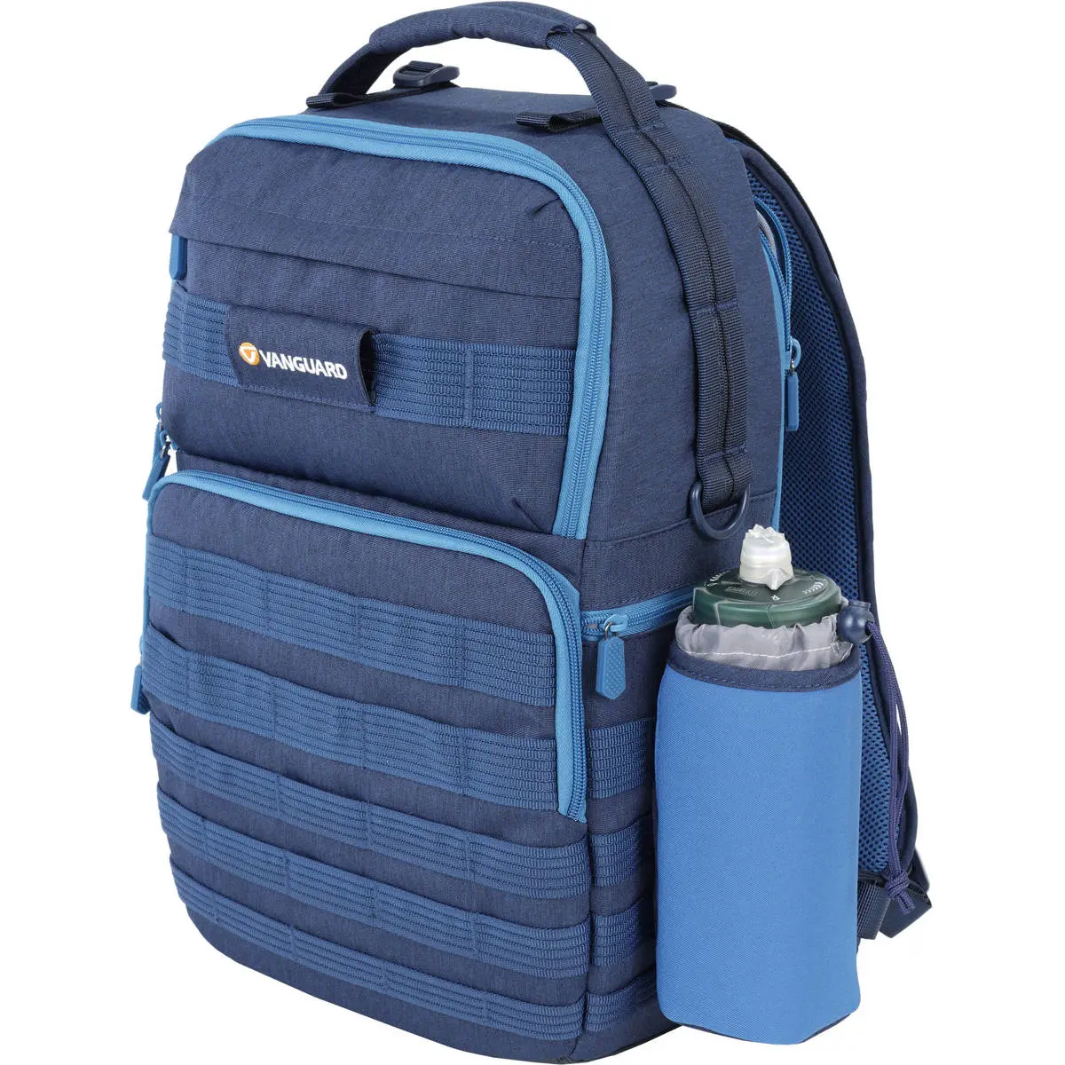 Vanguard VEO RANGE T45M Camera Backpack for Photographers, Navy - With Zipper Closure, Water Bottle Slot