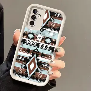 Phone case: Geometric tribal pattern phone case, Bohemian retro art Ins style, suitable for Samsung Galaxy A14 A15 A16 A17 A35 A55 A33 A34 A35 A36 A52 A53 A54 S21/S22/S23/S24/S25/S26 Plus/Ultra