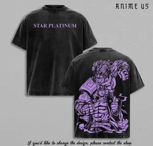Retro Vintage Limited STAR PLATINUM Kujo Jotaro - JoJo's Bizarre Adventure Purple Stand Power Anime Tee | Muscular Manga Graphic Art | Oversized Streetwear T-Shirt for Anime & JoJo Fans