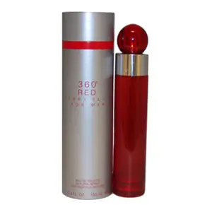 Perry Ellis 360 Red Men's Bold Elegant Fragrance, 3.4 fl oz EDT Cologne Spray with Citrus Cedarwood Amber Notes, Daytime Wear EDP Scents