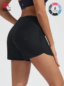 BALEAF Women's 3" Swim Shorts High Waisted Board Shorts Quick Dry Bathing Suit Swimsuit Tankini Bottoms with Velcro-sealed Pockets UPF50+ Sun Protection Water Resistant Active Swim Shorts Lightweight for Swimming Beach running Multi-Purpose Summervibes su
