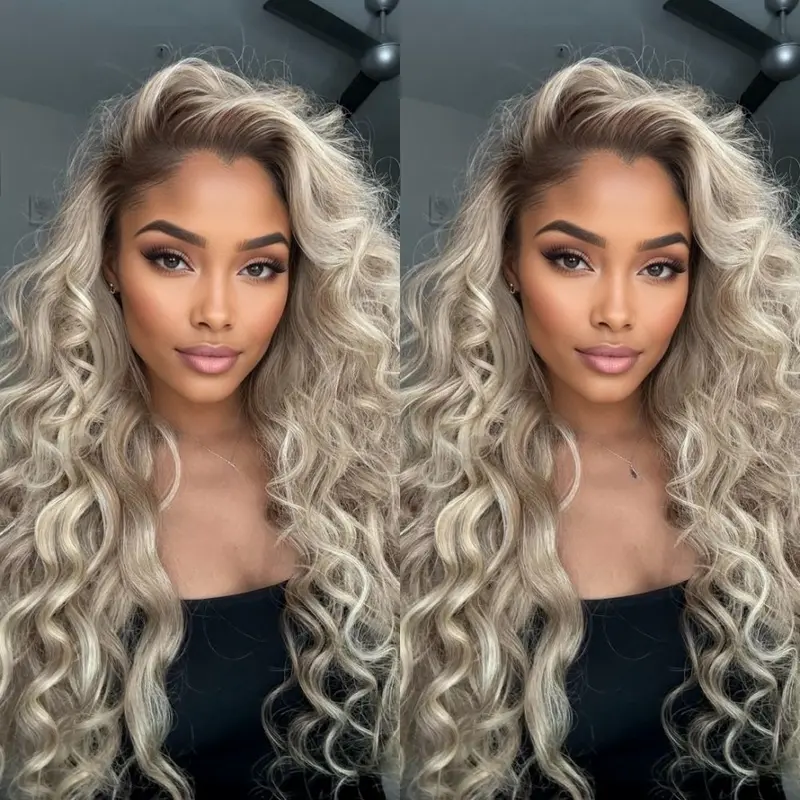 180% Density Blonde Deep Wave Bob Wig Short Synthetic Wigs  display picture 1