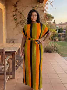 Women's Elegant Floral Long Dress Set, Slim-Fitting Moo Moo Robe & Scarf, Beach Sun Protection Shawl, All Seasons Fashion