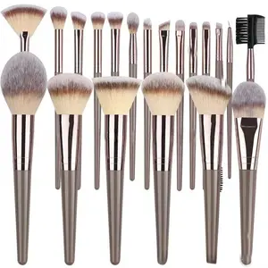 Professional Makeup Brush Set, 20 Premium Synthetic Brushes for Foundation Concealer Eyeshadow Blush, Handle, Ideal for Beauty Enthusiasts