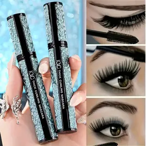 3pcs black mascara, 4D fiber waterproof mascara, super long mascara, thick, long-lasting, non-tilting, naturally applied mascara, easily increases length, depth and charm
