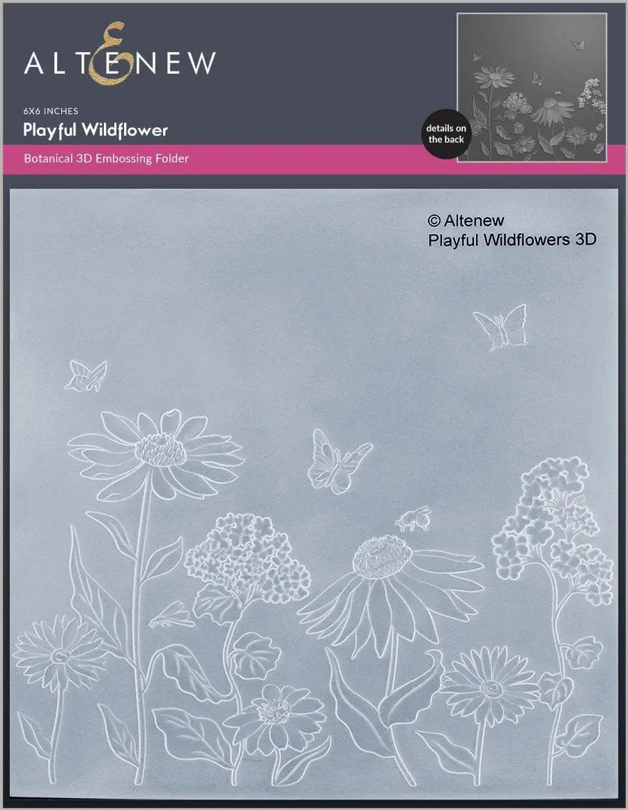 Playful Wildflower 3D Embossing Folder