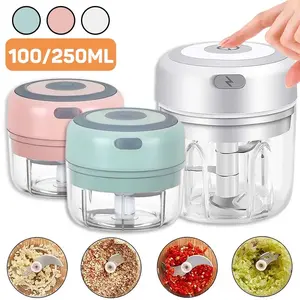 Mini food processor,electric mini garlic chopper,mini chopper food processor，blender machine barbell，for chop Vegetable Pepper Onion Garlic ginger spice meat Baby Food,Perfect kitchen tools,250ML,USB Charging.(3.42 * 3.8in)