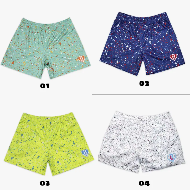 Baseball Lifestyle 101  Splatter Collection Short – Mesh Athletic Short for Youth & Adult