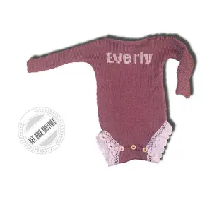 Girls Personalized Onesie | Lace Trim