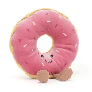 Jellycat Amuseables Doughnut Plush, Adorable Sprinkle Donut Stuffed Animal, Soft Kawaii Bakery Plushie, Cute Foodie Gift, Sweet Desk & Room Decor