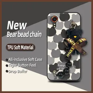 Black pearl pendant cute Phone Case For Samsung Galaxy XCover7/SM-G556B Dirt-resistant Cartoon protective case soft case Waterproof Simplicity silicone Anti-knock