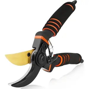 Pruning Shears, Garden Shears,Professional Bypass Pruner Hand Shears Heavy Duty, Garden Clippers,8" Hand Pruners with Foam-Grip Handles,Plant Cutting Scissors for Gardening,Hedge