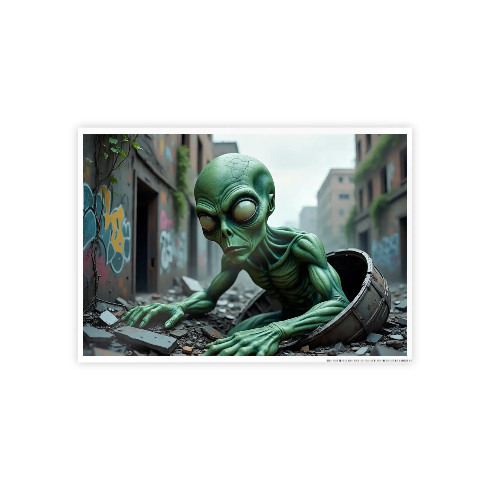 Alien Art Print - Glossy Poster, Wall Decor, Unique Gift, Sci-Fi Art, Home Office Decor Artwork Room