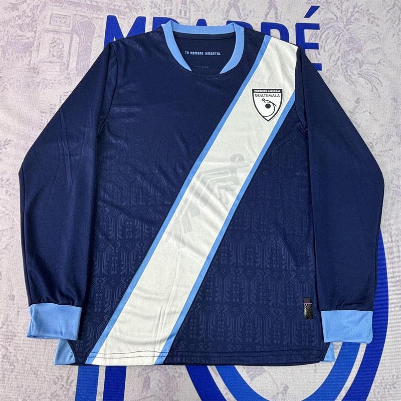 2025 Guatemala National Team Away Blue Short Sleeve Soccer Jersey Fans Version Breathable