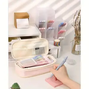 44pcs Deluxe Aesthetic Stationery Kit, Large Capacity Pencil Case, Vibrant Highlighters, Smooth Gel Pens, Mechanical Pencils & More!