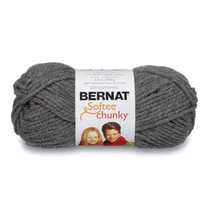 Bernat® Softee Chunky Sb™ #6 Super Bulky Acrylic Yarn, True Gray 3.5Oz/100G 108 Yards Spinrite