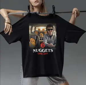 Steve & 6 Nuggets Graphic Shirt, Funny Family Style Hoodie, Retro Mystery Fan Inspired Tee, Viral Meme Design, Unisex T-Shirt Sweatshirt Hoodie