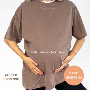 Comfort Colors® Pregnancy Shirt Funny Belly Rubs Meme Maternity Tee