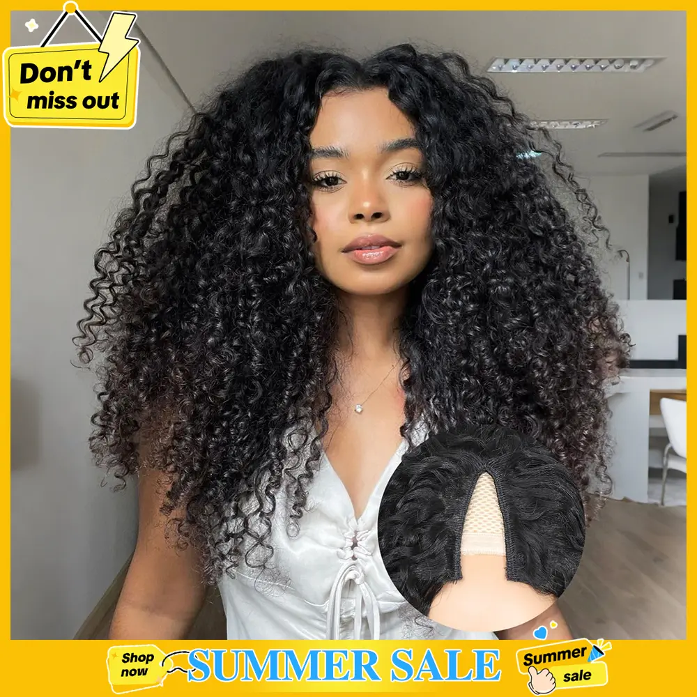 Tahikie V Part Curly Wig Straight Wig FB30 Highlight Wig Real Brazilian Human Hair Upgrade U Part Wig NO Leave Out Real Scalp Beginner Friendly 180% Density Glueless Wigs No Sew In NO Glue For Women #TikTokShopHolidayHau #tiktokshopsummersale