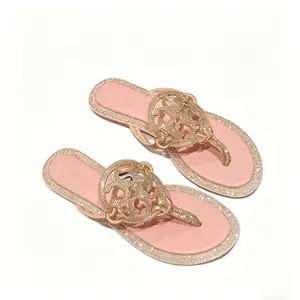 Must-Have 2026 Summer Women Sandals, Large Size Flat Bottom Zipper Flip Flops, Soft Man-Made Comfortable Slippers, Non-slip Breathable Casual Footwear for All Summer Occasions