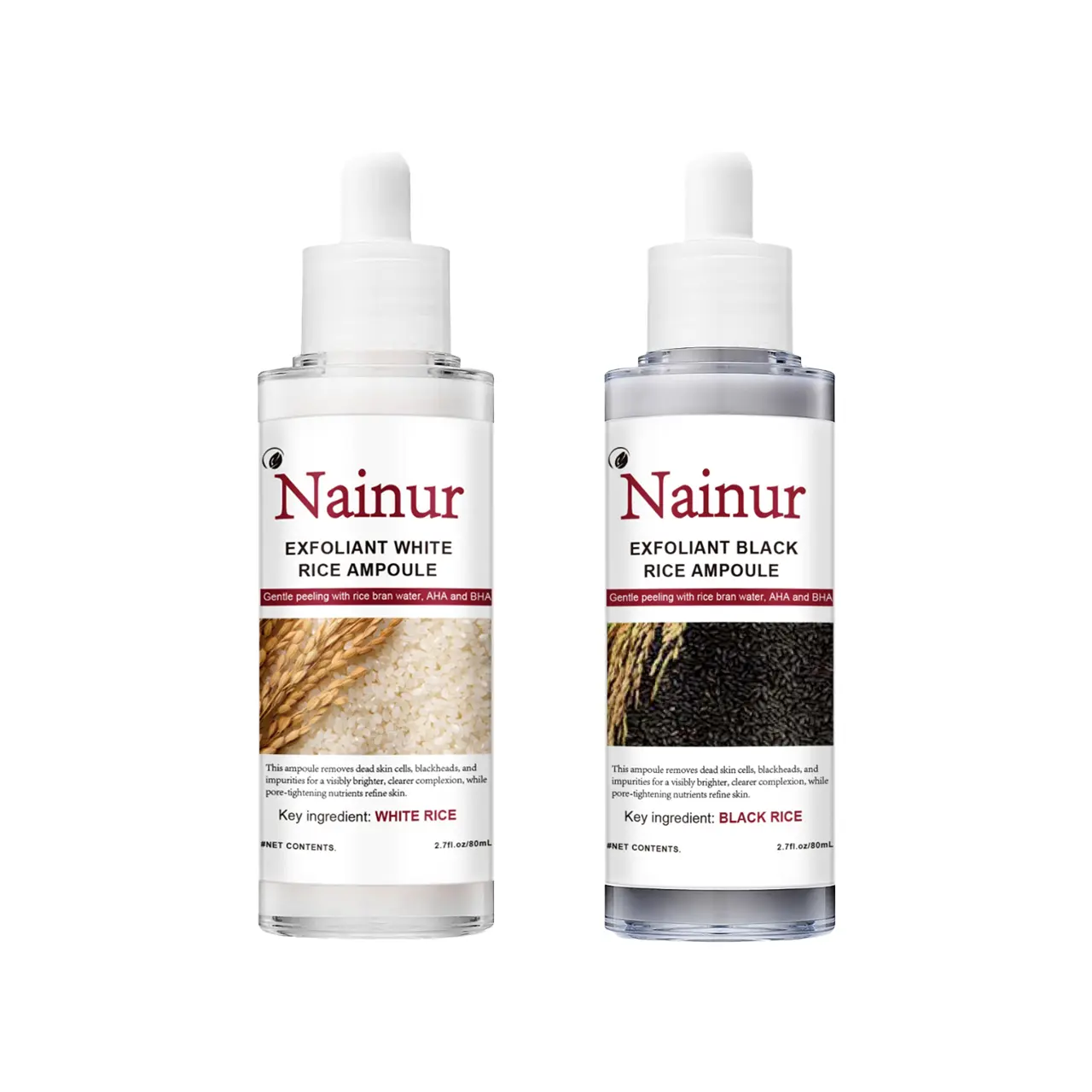 Peel Shot Glow Rice Ampoule Set - Serums for Brightening, Exfoliating, and Hydrating - Suitable for All Skin Types