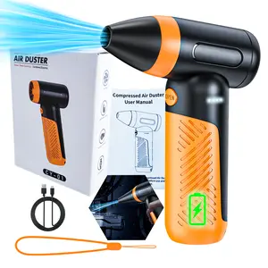 130000RPM Electric Air Duster Super Power Cordless Jet Blower 3-Gear Adjustable Mini Blower with Fast Charging Dust Blower with Wrist Lanyard for Computer Keyboard House Outdoor Car Inflating Dry