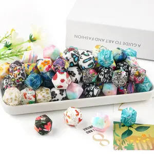 Random Color Silicone Dice, 20pcs/set DIY Beading Supplies for Bracelet Necklace Earrings, DIY Jewelry Making Accessories for Women & Teenager