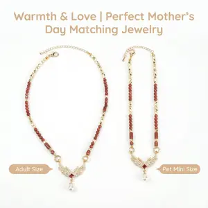 Warm Fur Crimson Dream - Adjustable Human & Pet  Set cruel intentions necklace